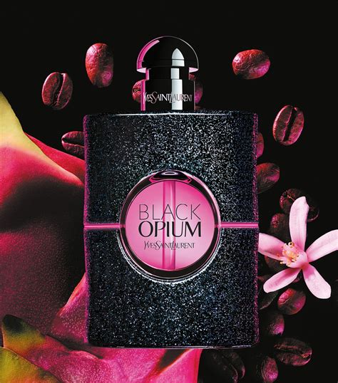 black opium yves saint laurent eau de parfum neon|black opium pure illusion vs.